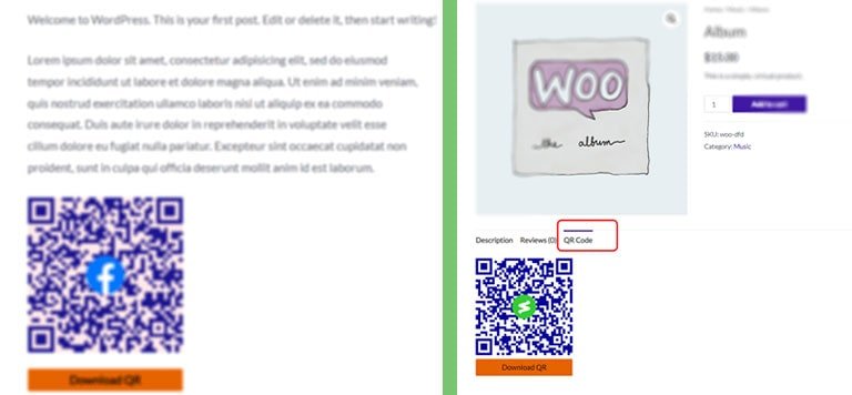 Auto generate QR code