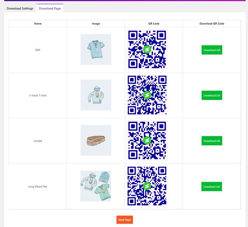 QR code bulk Download