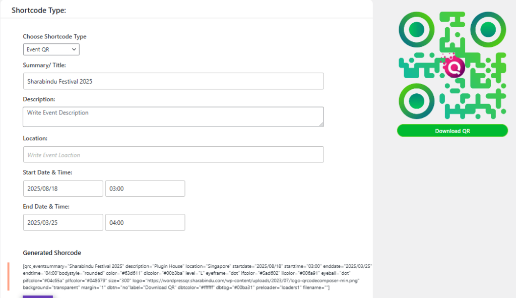 How to Create Event QR code for WordPress – WordPress QR Code