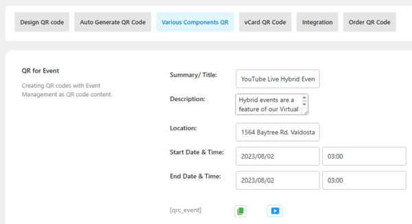 How to Create Event QR code for WordPress - WordPress QR Code