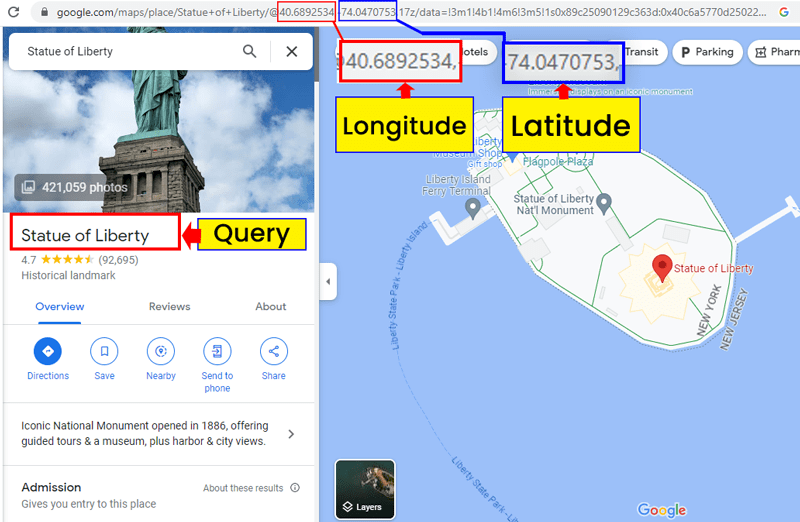 Google Map Finding location